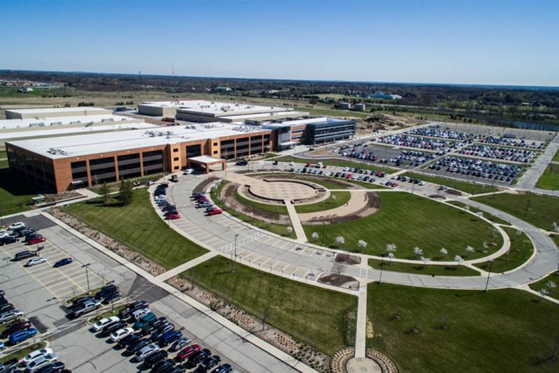 Aerial photo of Toyota campus.