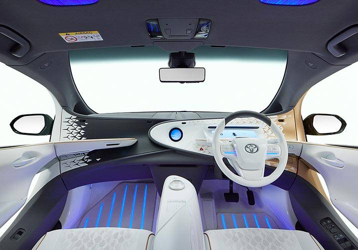 Interior photo of concept car.