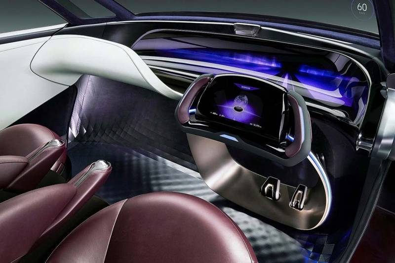 Photo of concept car interior.